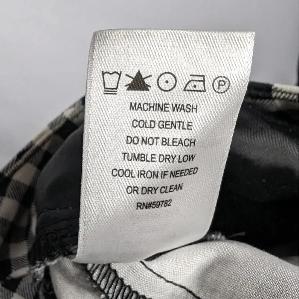 Adrianna Papell Trousers Black and White Plaid Size 12 - Picture 5 of 7